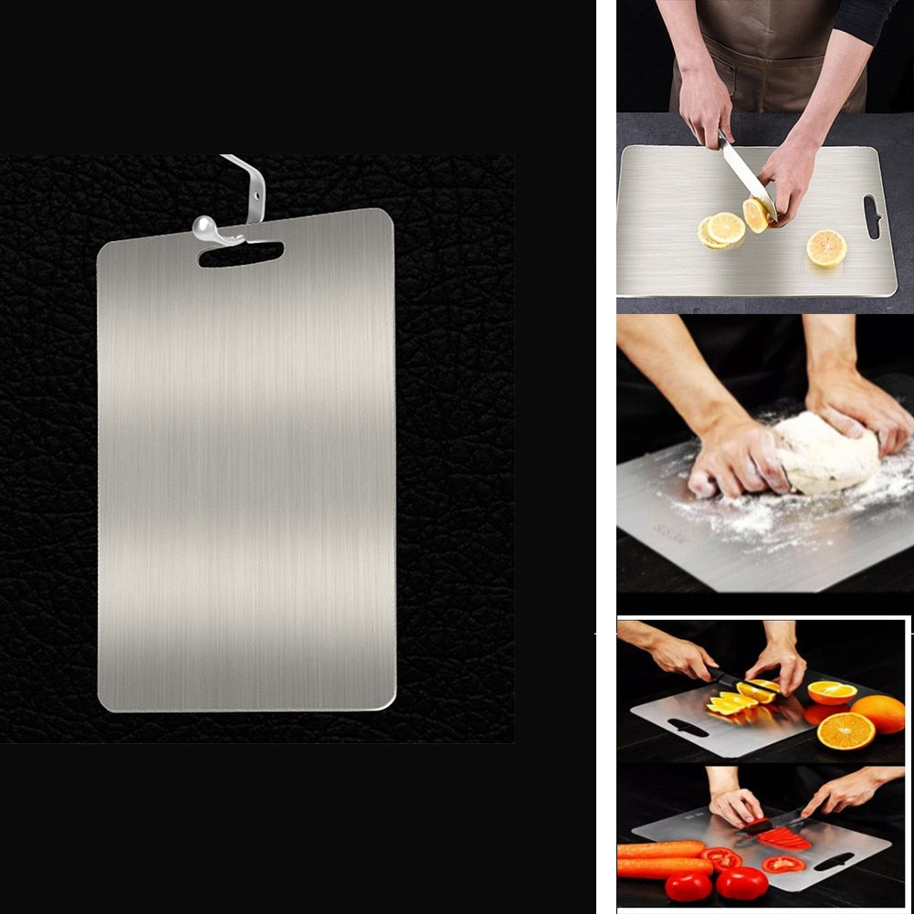 Stainless Steel Cutting Board Home Kitchen Rectangular Board