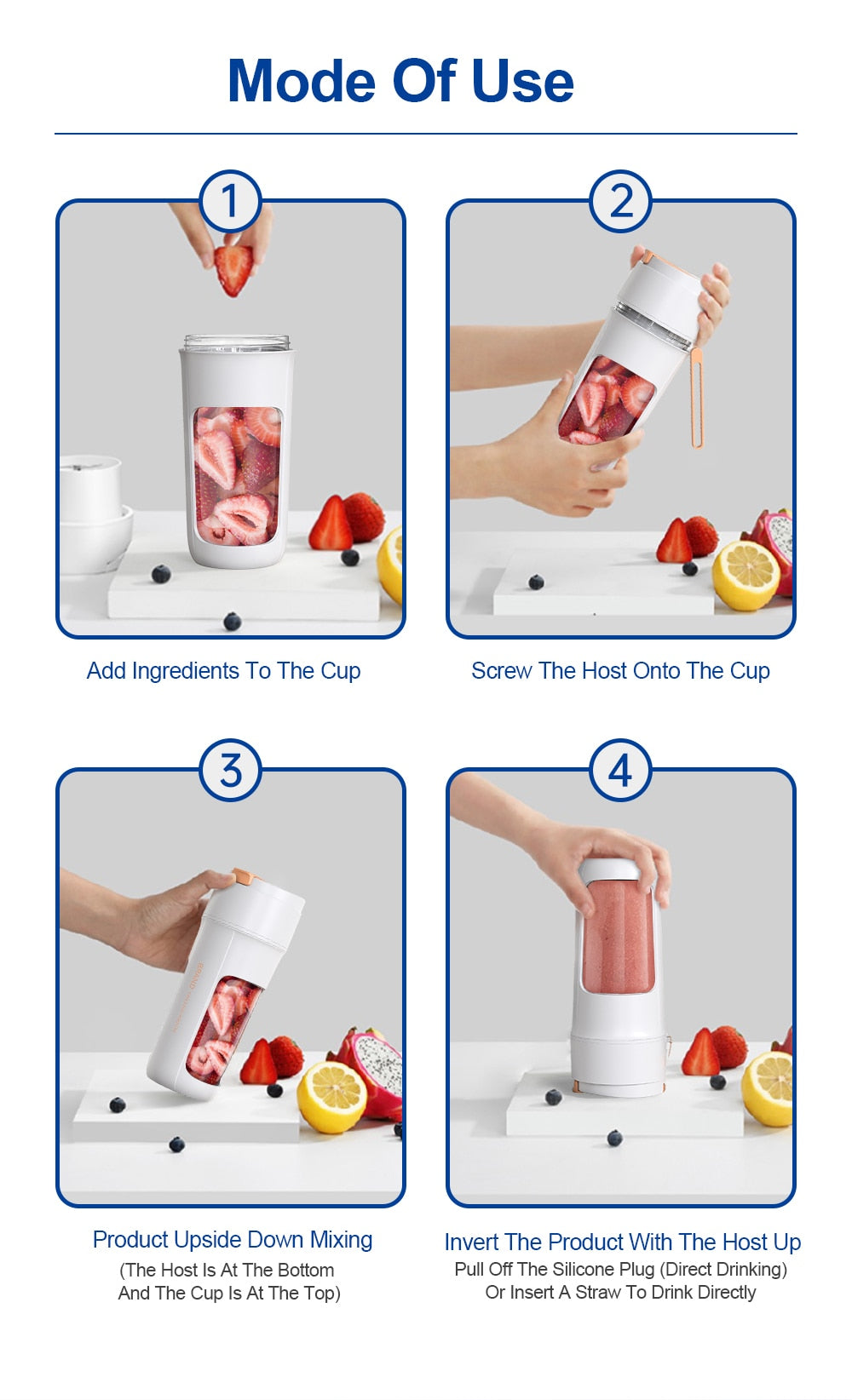 Electric Portable Juicer Blender