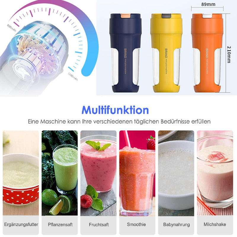 Electric Portable Juicer Blender