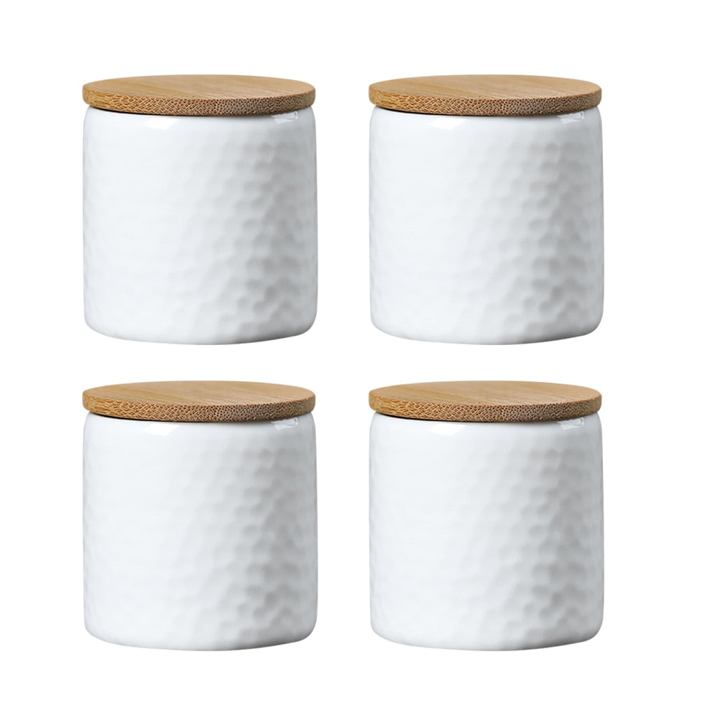 4Pcs Ceramic Storage Jars Set