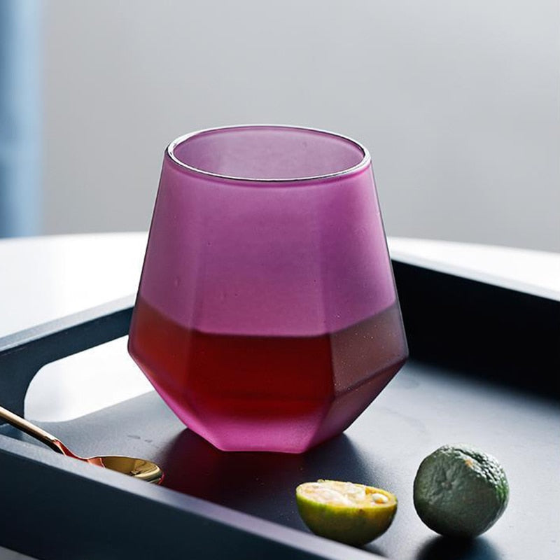 Geometry Whiskey Glass Diamond Crystal Glass