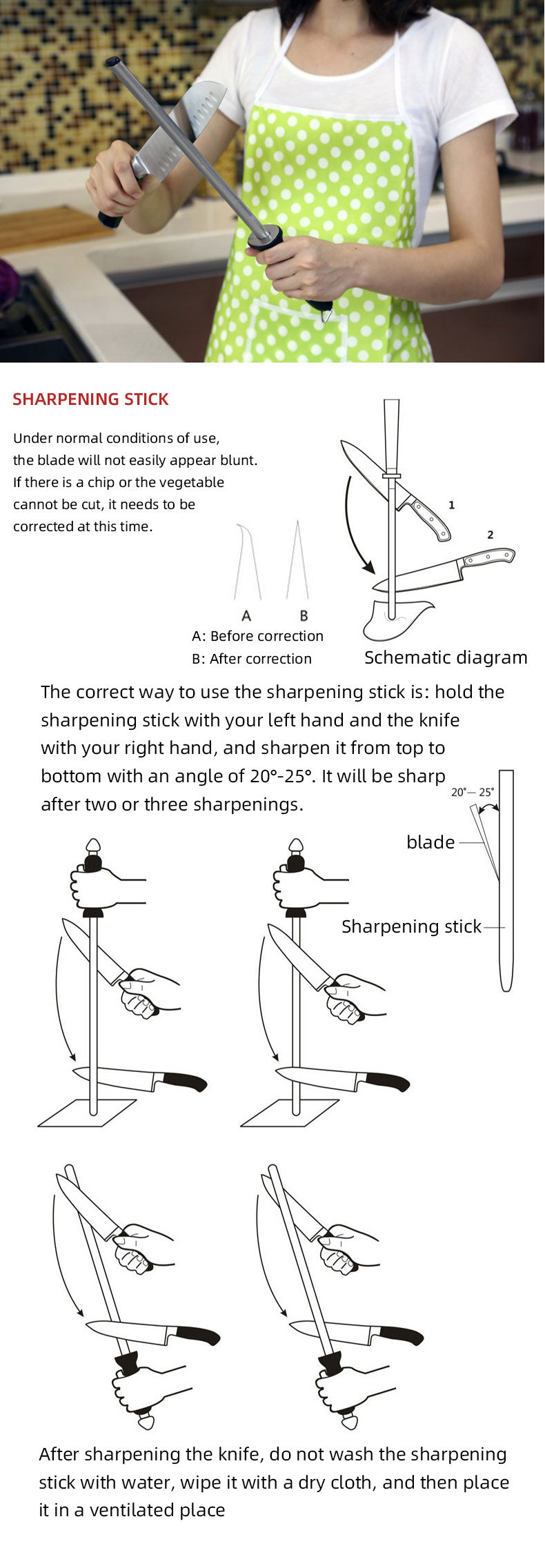 Professional Diamond Knife Sharpener Rod