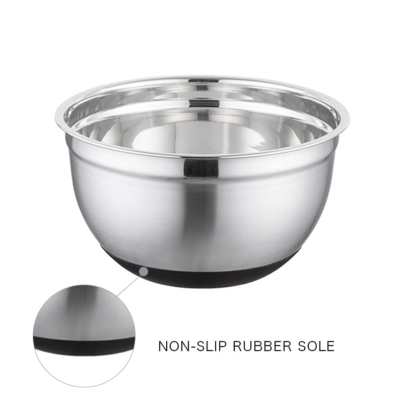 Stainless Steel Mixing Bowls w/ Silicone Bottom