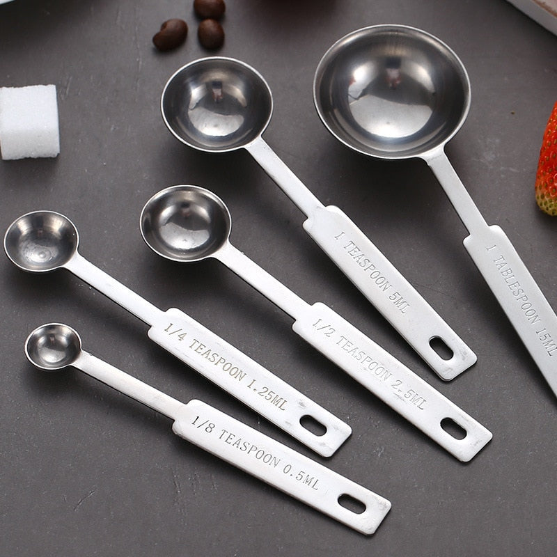 Stainless Steel Measuring Cups and Spoons