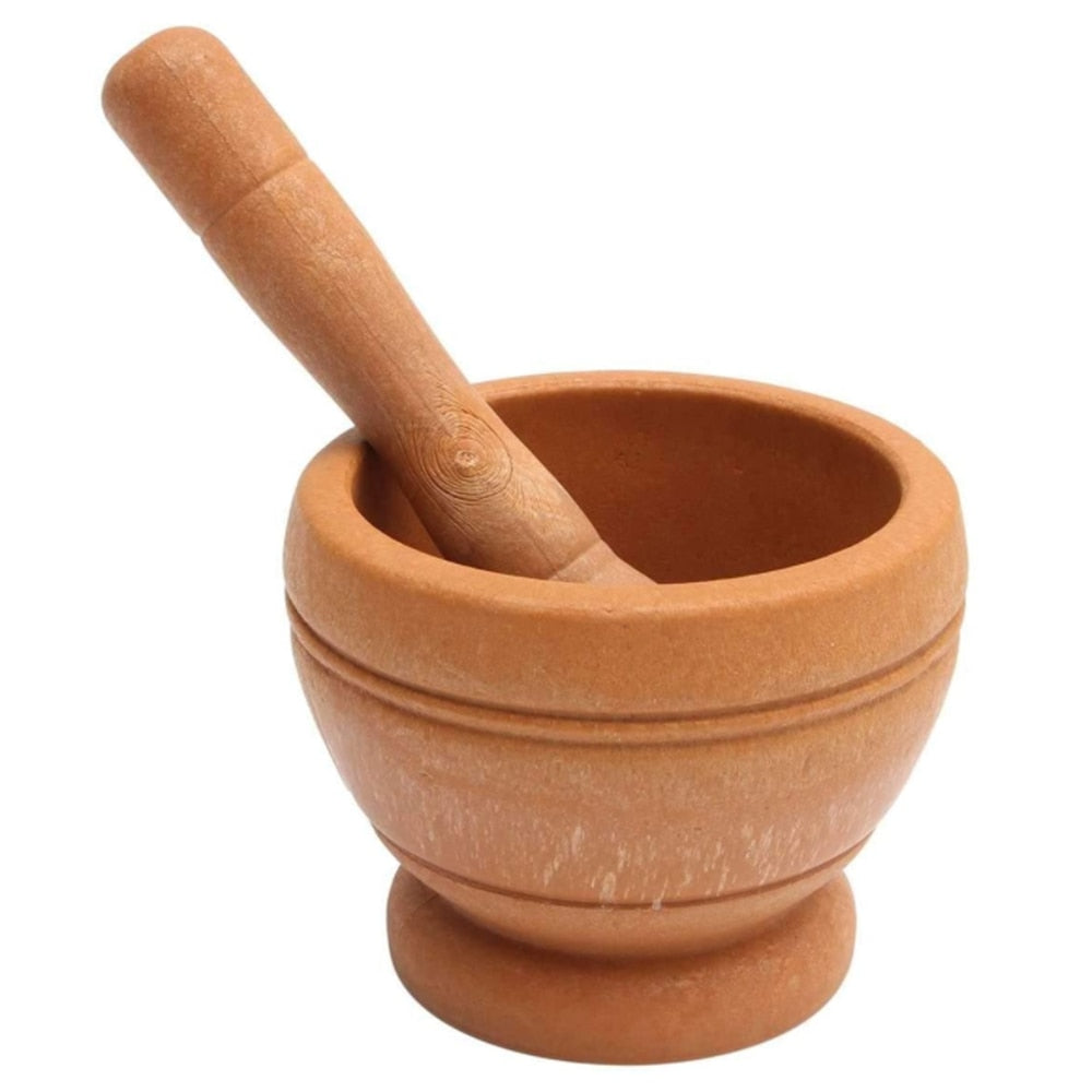 Wooden Mortar Pestle Bowl