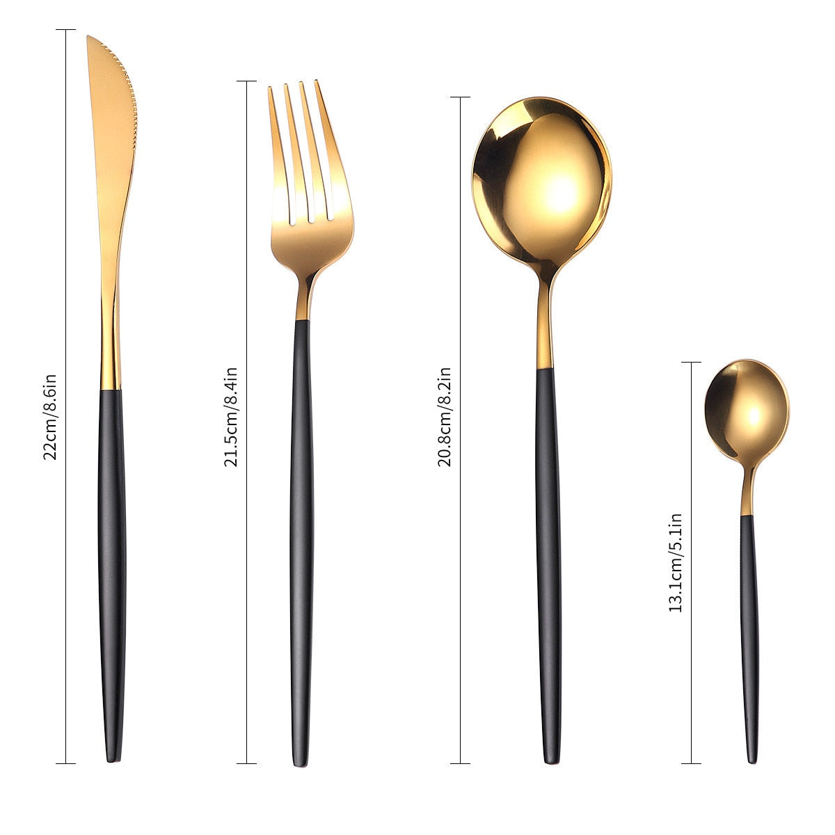 24 Piece Gold Silverware Set