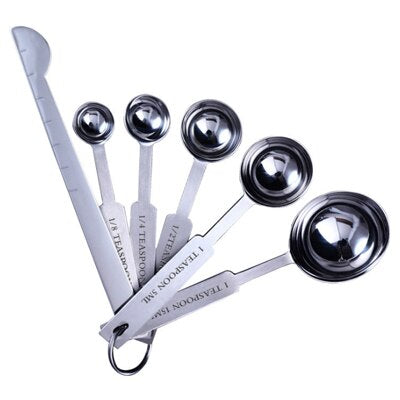 Stainless Steel Measuring Cups and Spoons