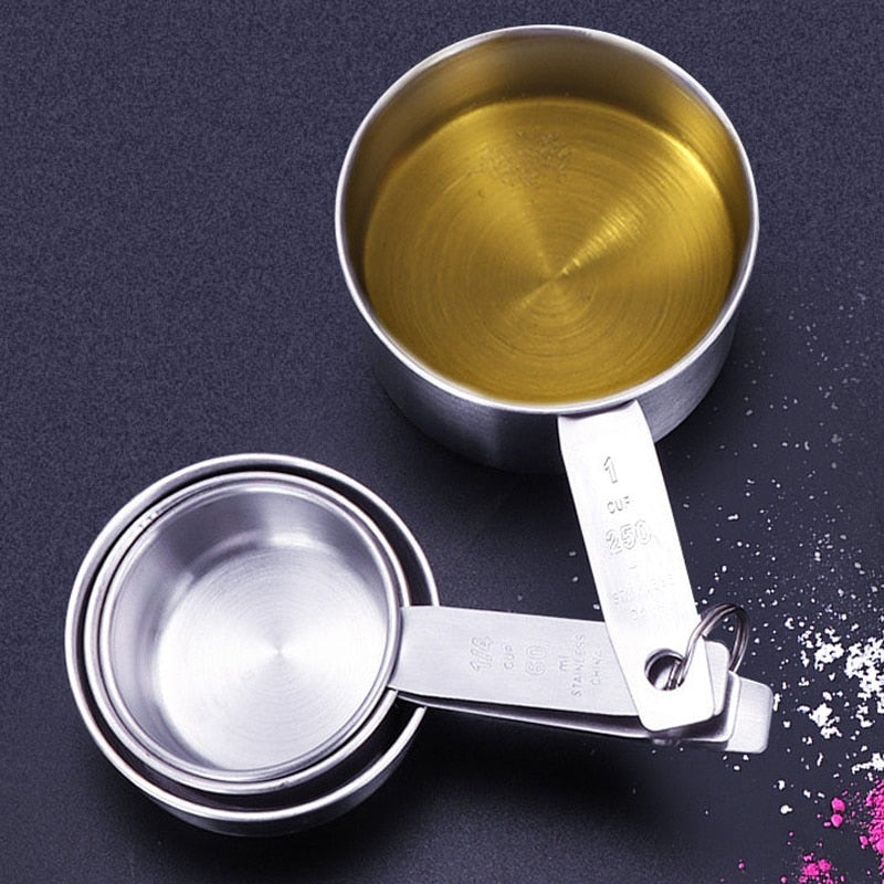 Stainless Steel Measuring Cups and Spoons