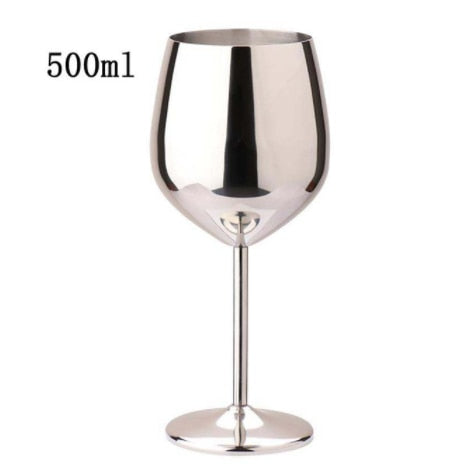 Stemmed Stainless Steel Wine Glasses