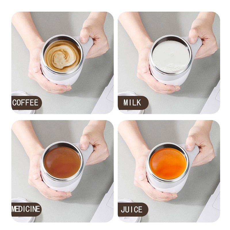 Automatic Self Stirring Magnetic Mug Stainless Steel