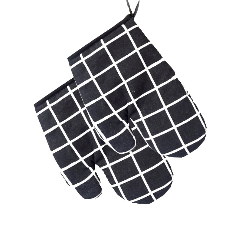 Plaid Padded Oven Mitts