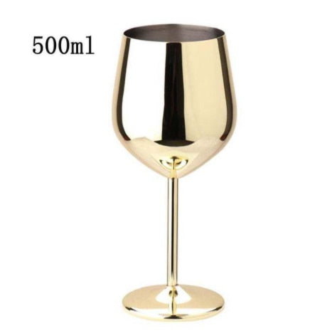 Stemmed Stainless Steel Wine Glasses