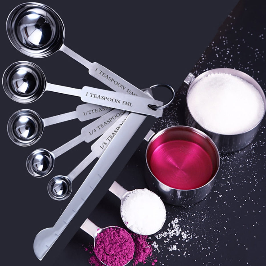 Stainless Steel Measuring Cups and Spoons