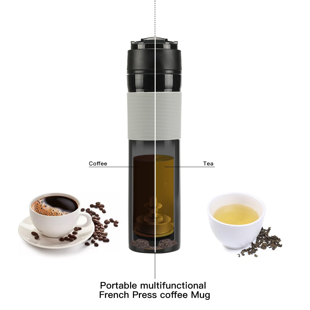 Portable French Press and Coffee Grinder