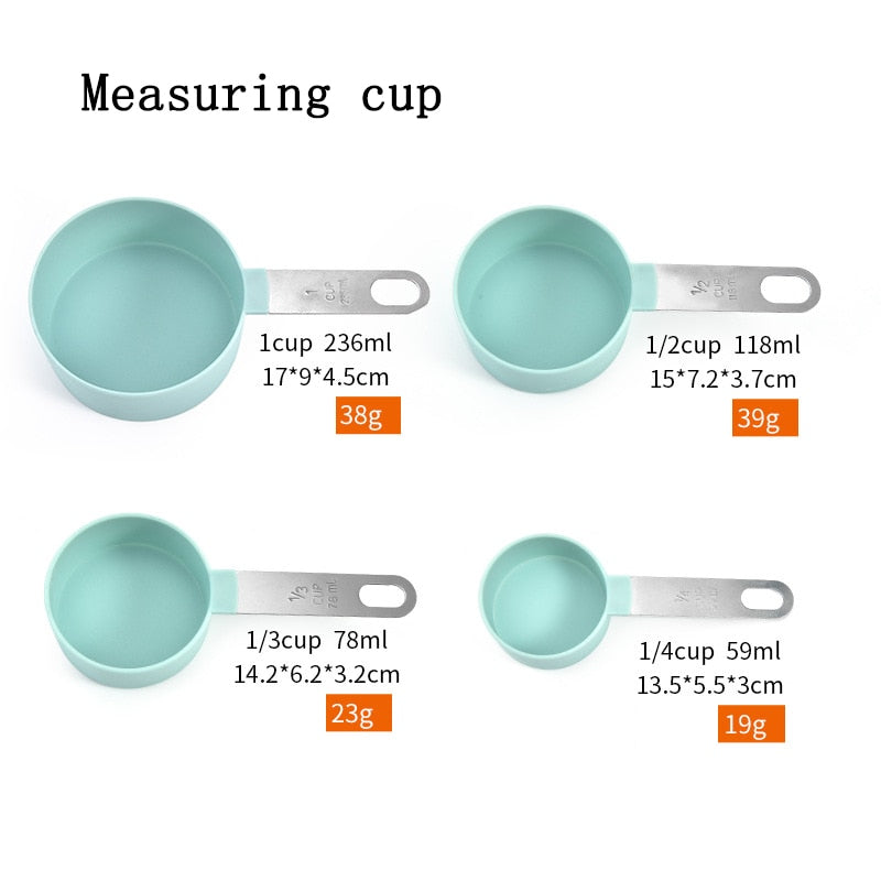 Multicolor Measuring Cups and Spoons