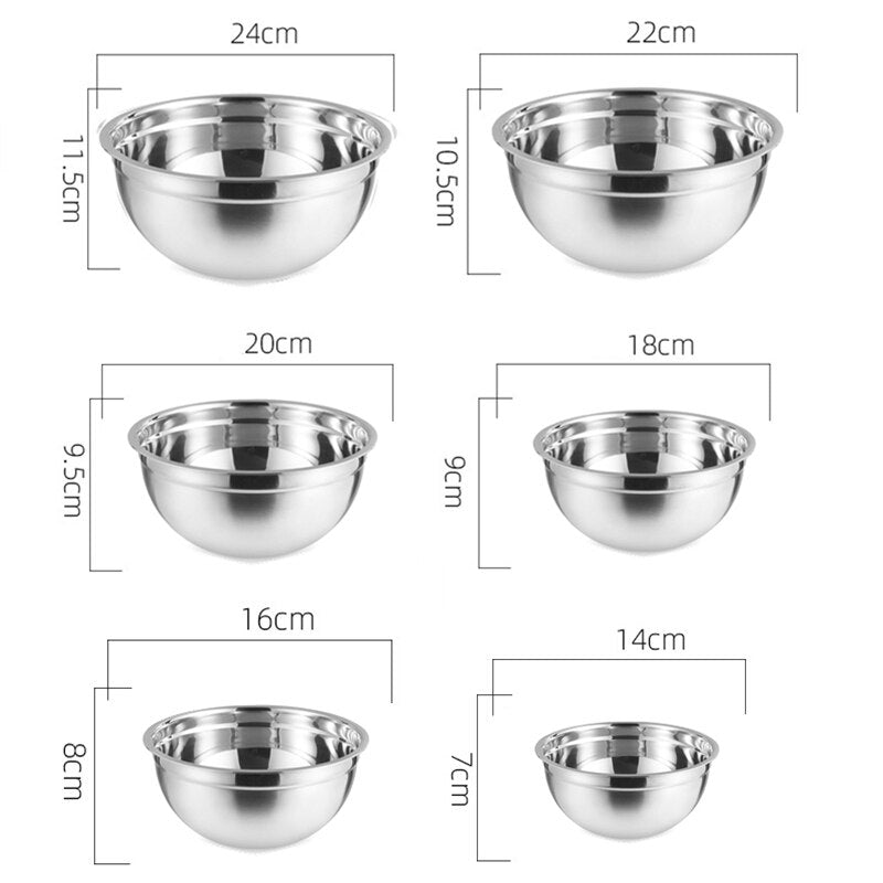 Multi-Size Stainless Steel Bowl Set