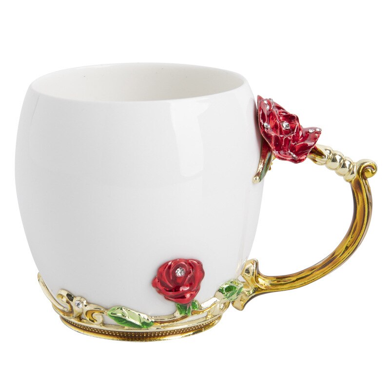 Elegant Floral Ceramic Tea/Coffee Mug