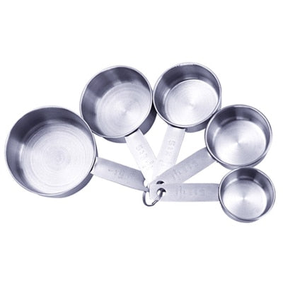 Stainless Steel Measuring Cups and Spoons