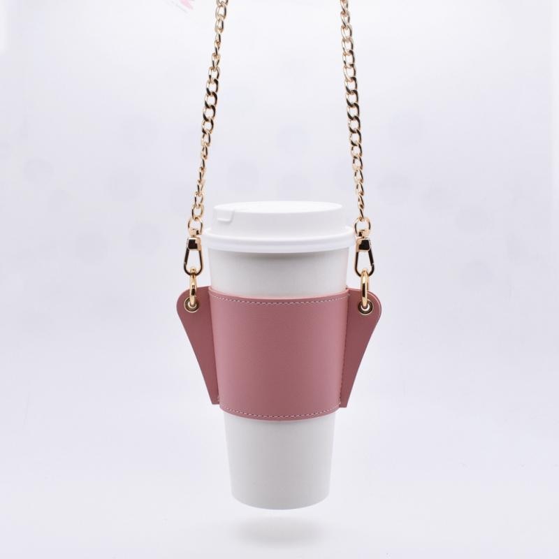 Portable Leather Cup Holder Anti-Scald