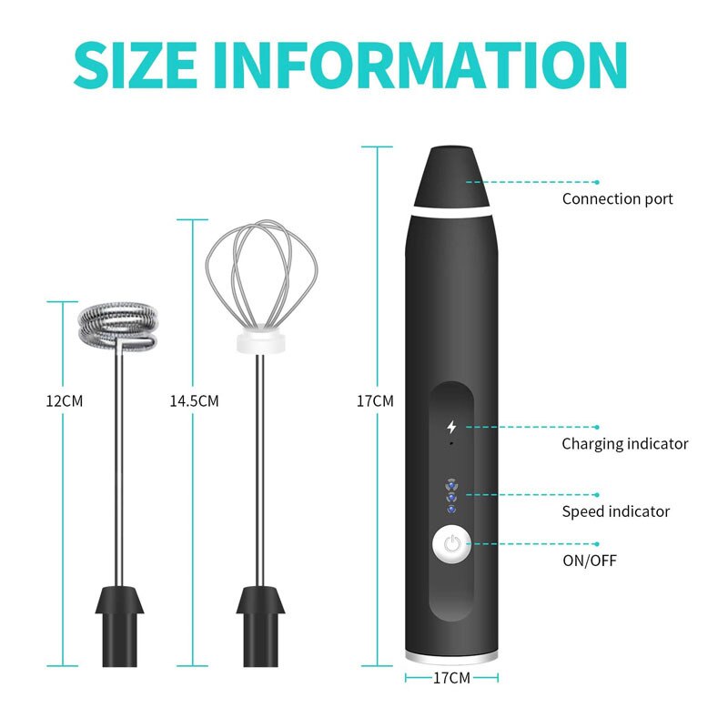 Wireless Electric Handheld Milk Frother