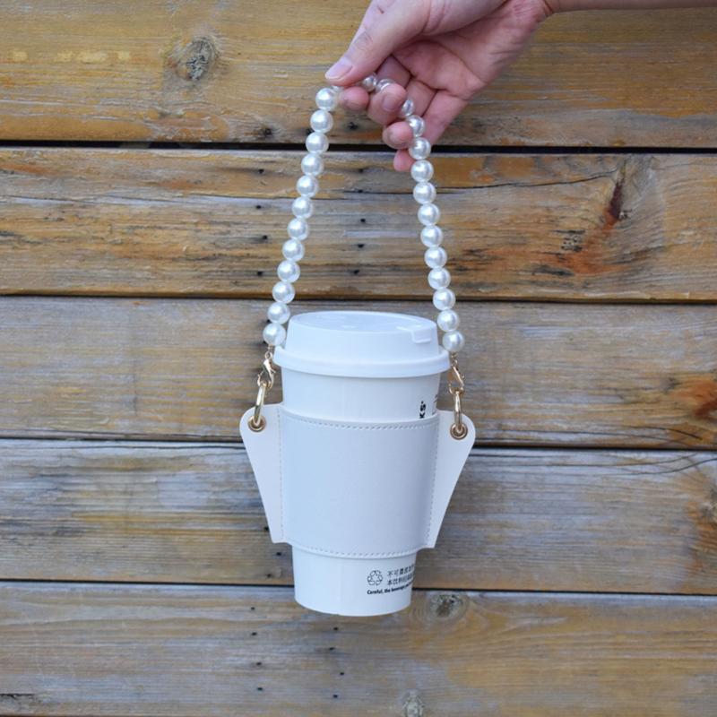 Portable Leather Cup Holder Anti-Scald