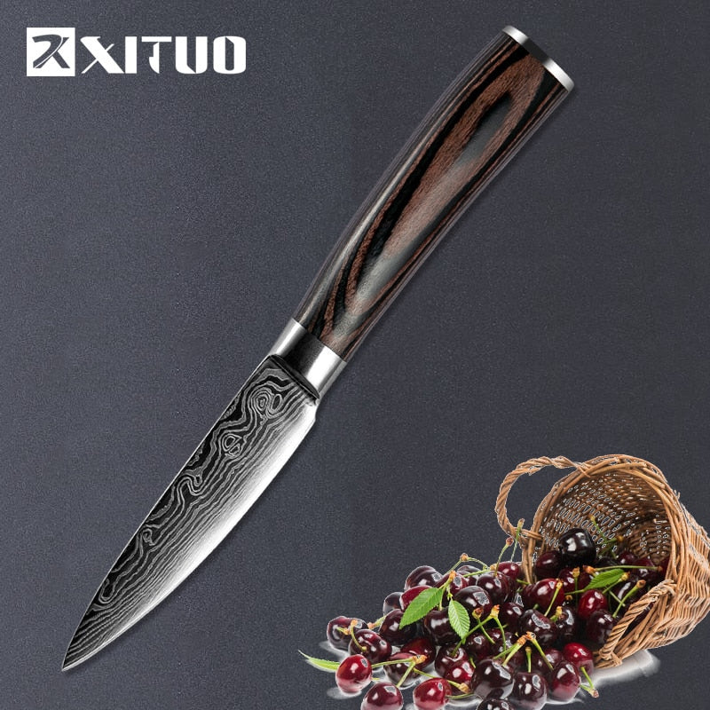 Laser Pattern Japanese Stainless Steel Knife Set