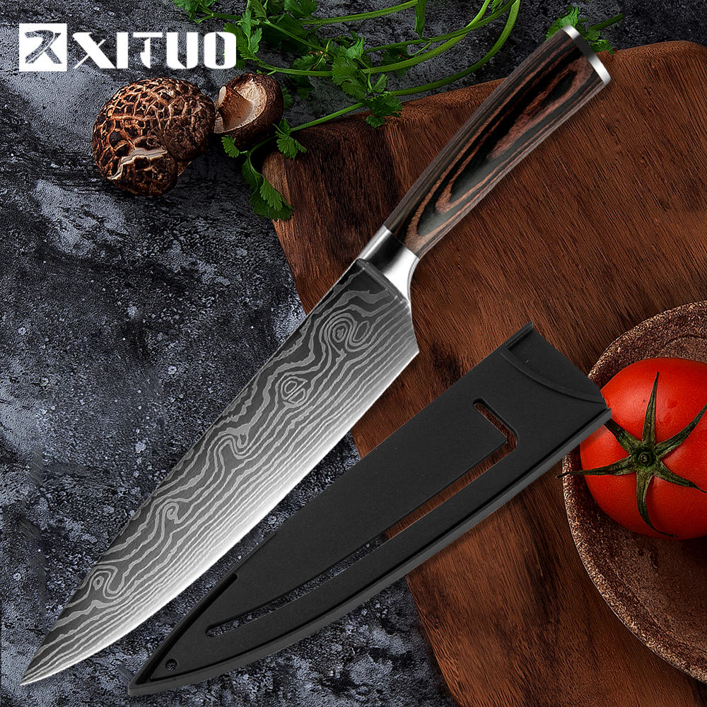 Laser Pattern Japanese Stainless Steel Knife Set