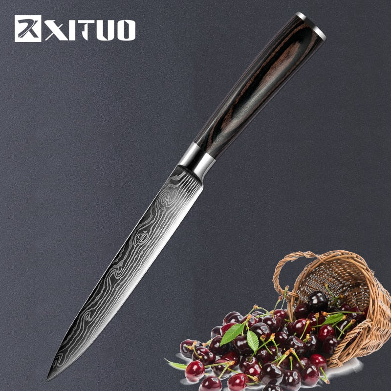 Laser Pattern Japanese Stainless Steel Knife Set