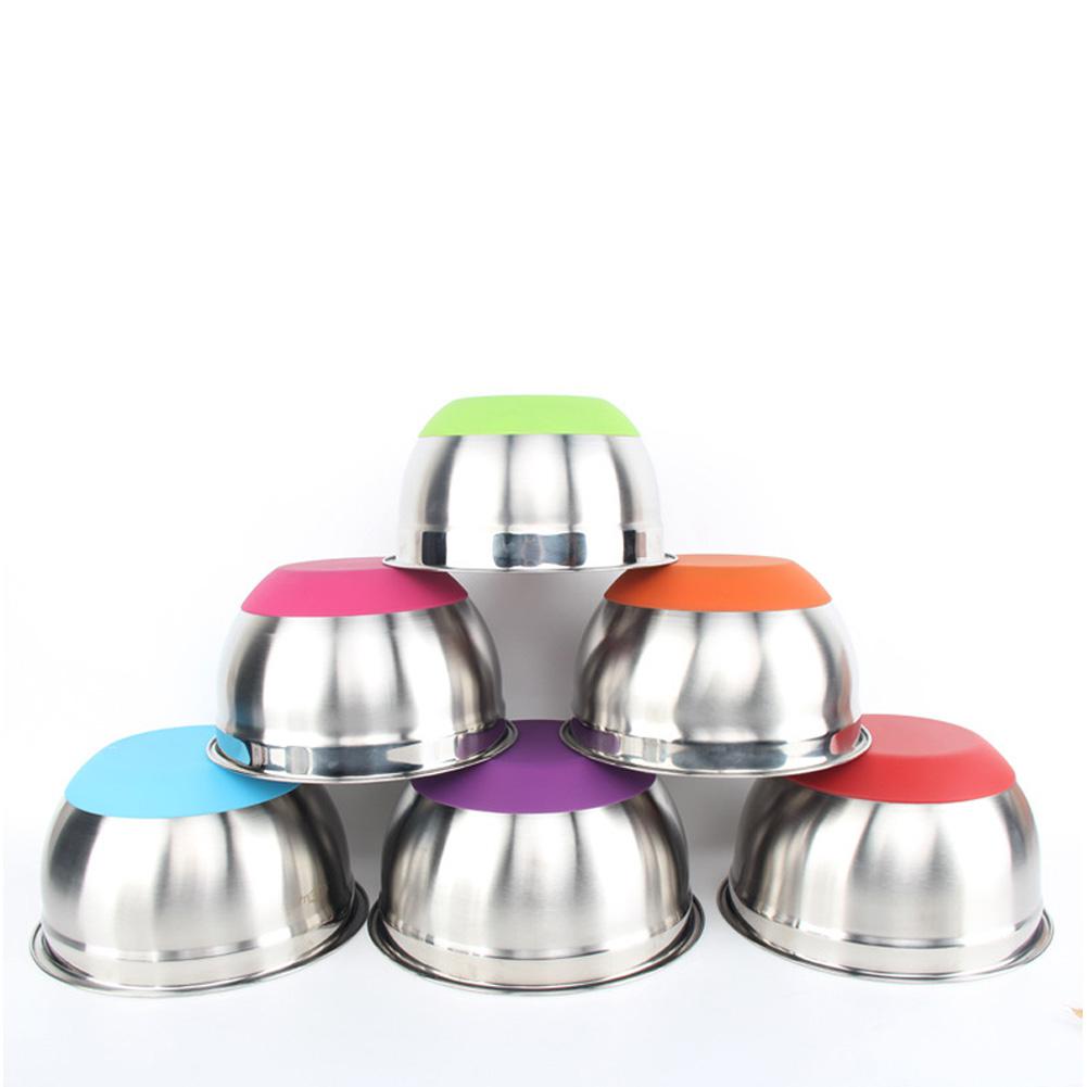 Stainless Steel Mixing Bowl with Non-Slip Silicone Bottom