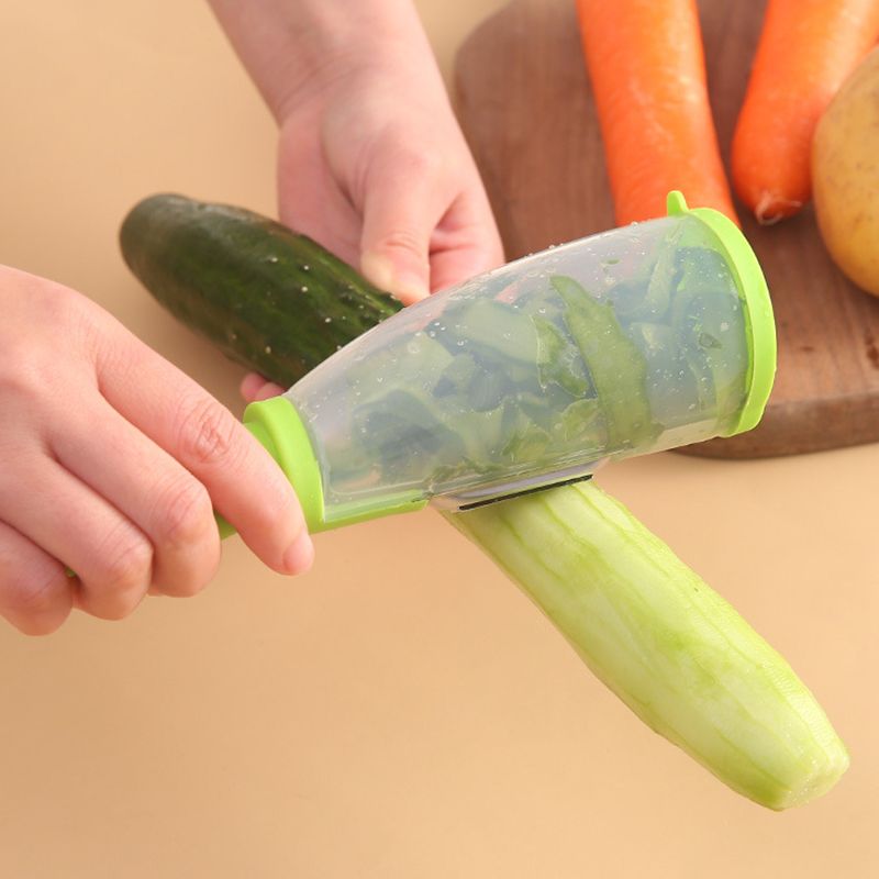 Vegetable Peeler with Storage Attachment