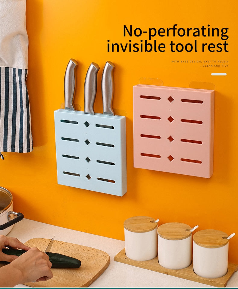 Standing Wall-Mount Kitchen Knife Holder