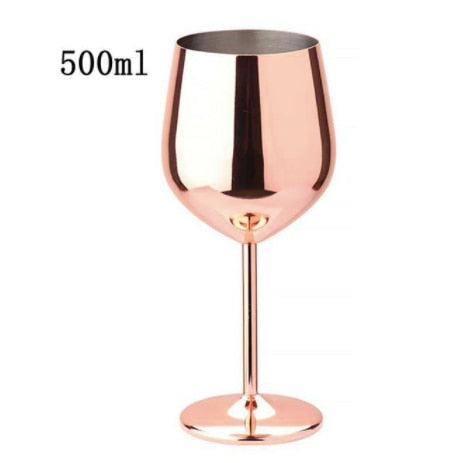 Stemmed Stainless Steel Wine Glasses