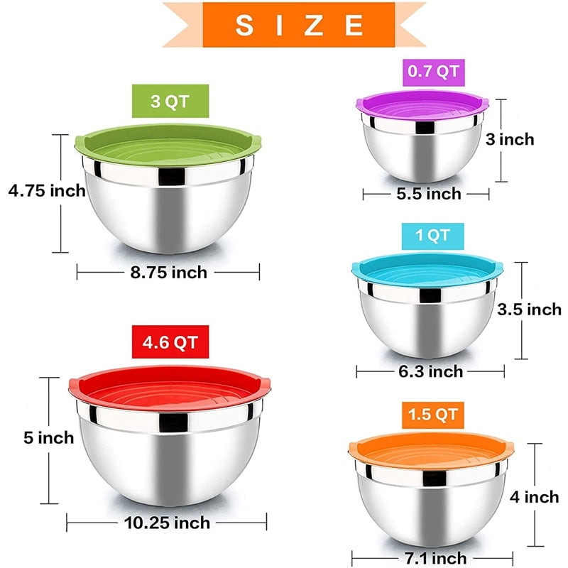 Rainbow Mixing Bowls