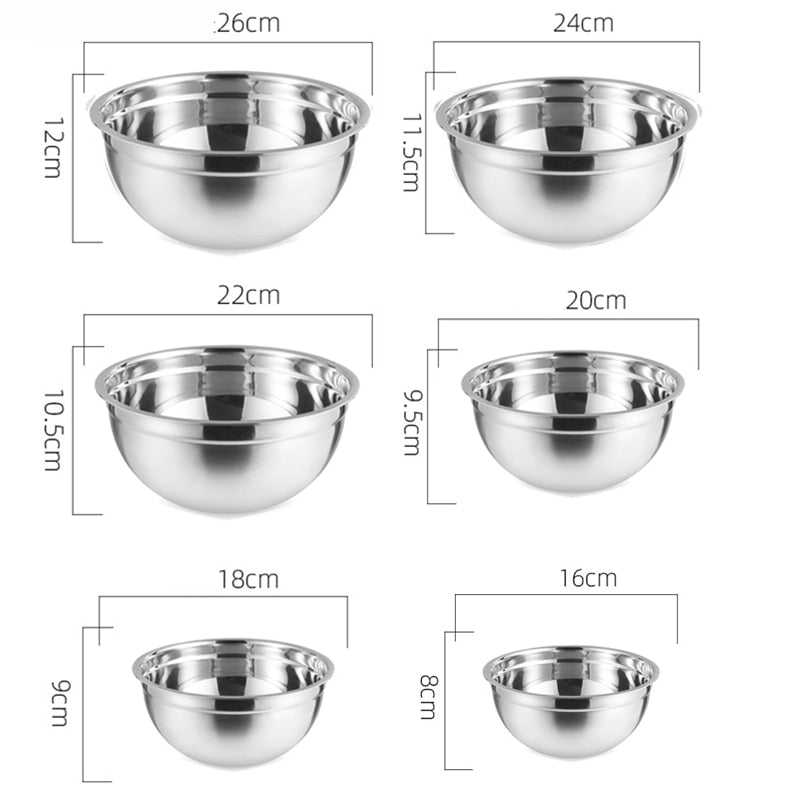 Multi-Size Stainless Steel Bowl Set