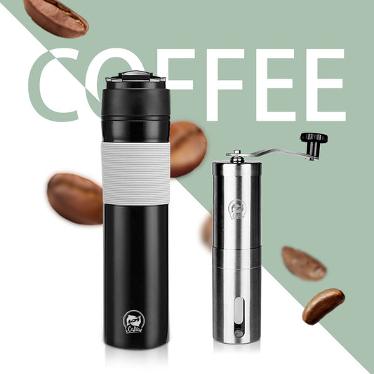 Portable French Press and Coffee Grinder