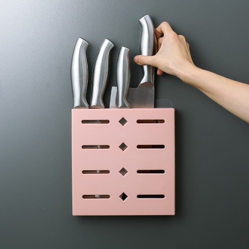 Standing Wall-Mount Kitchen Knife Holder