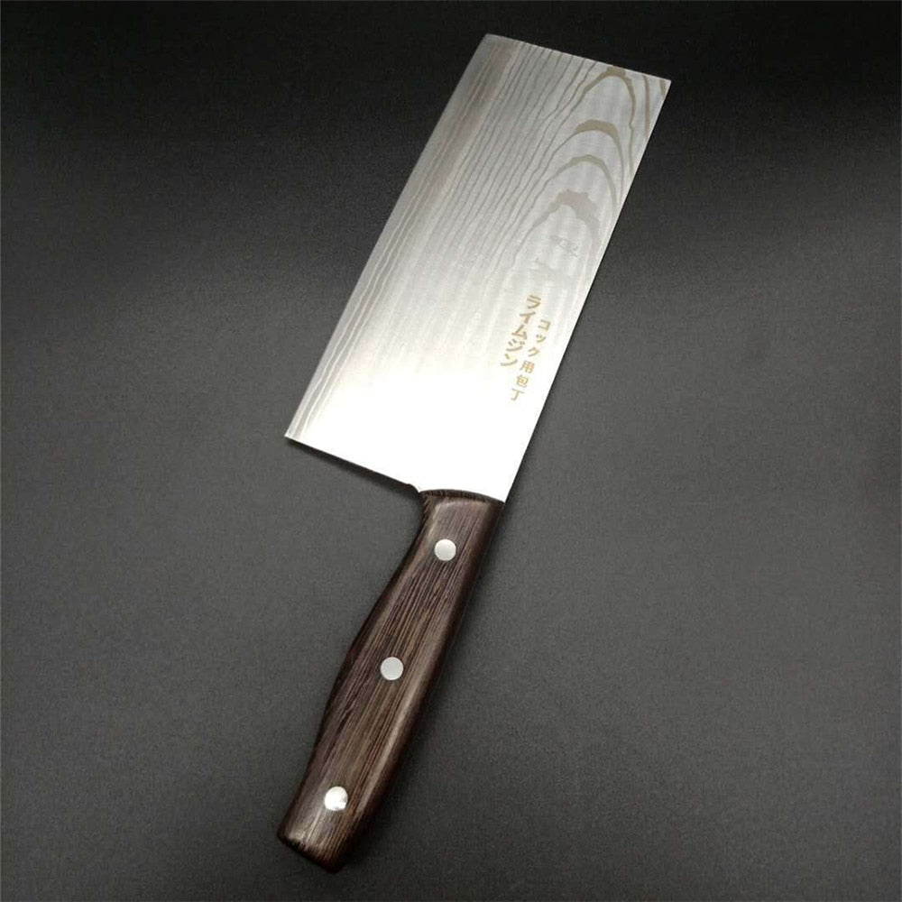 Japanese Stainless Steel Knife Damascus Pattern Chef Kitchen Knife