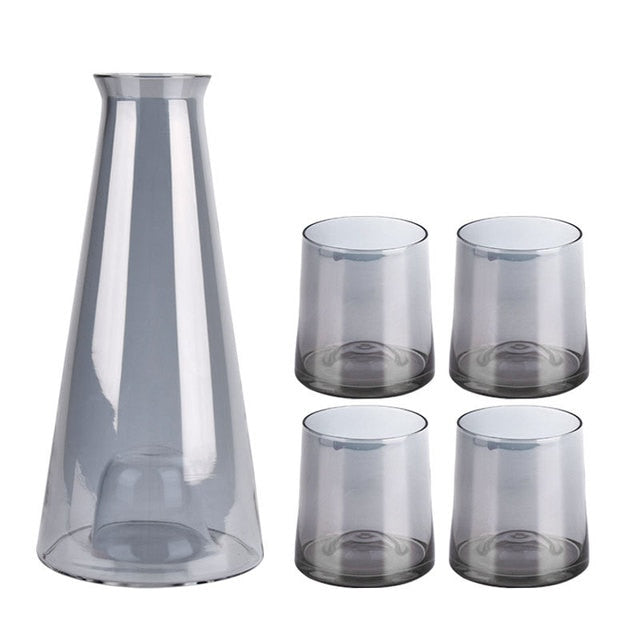 5Pcs European Glass Water Jug