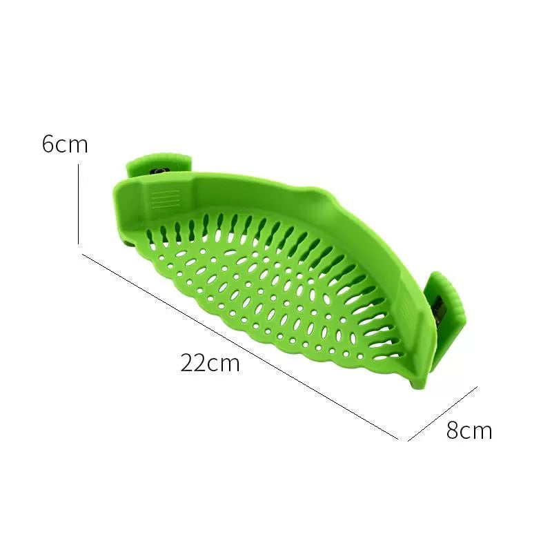 Silicone Kitchen Strainer Clip Pan Drain