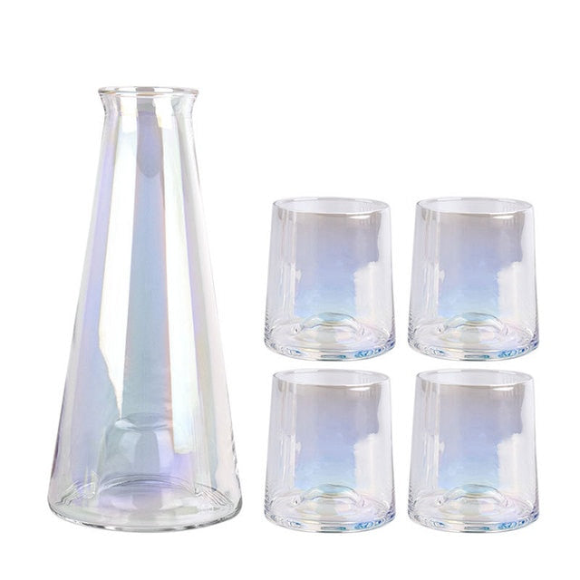 5Pcs European Glass Water Jug