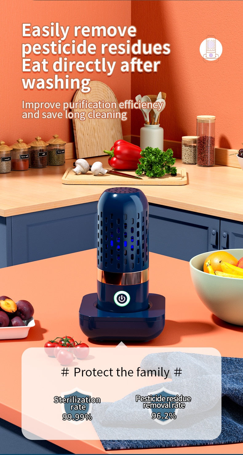 Electric Portable Fruit Vegetable Purifier Machine Capsule