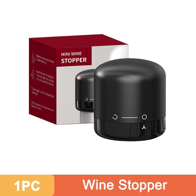 Vacuum Wine Stoppers Reusable & Wine Bottle Stoppers Champagne Sealer Cap Set Leak-proof