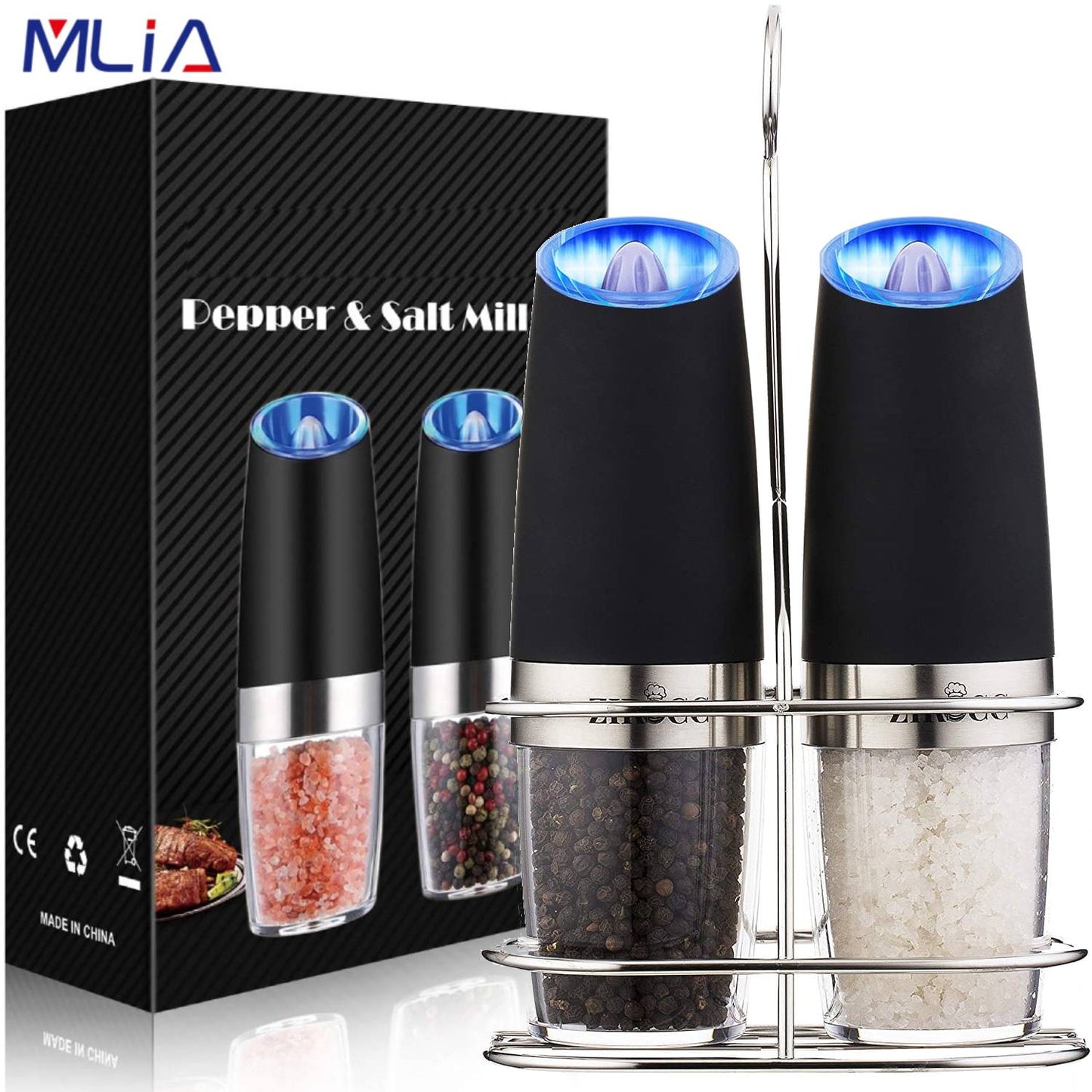 Electric Salt and Pepper Grinder Set