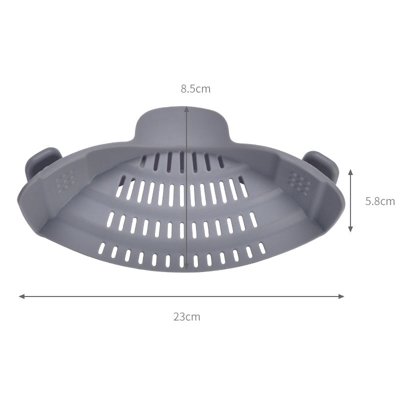 Silicone Kitchen Strainer Clip Pan Drain