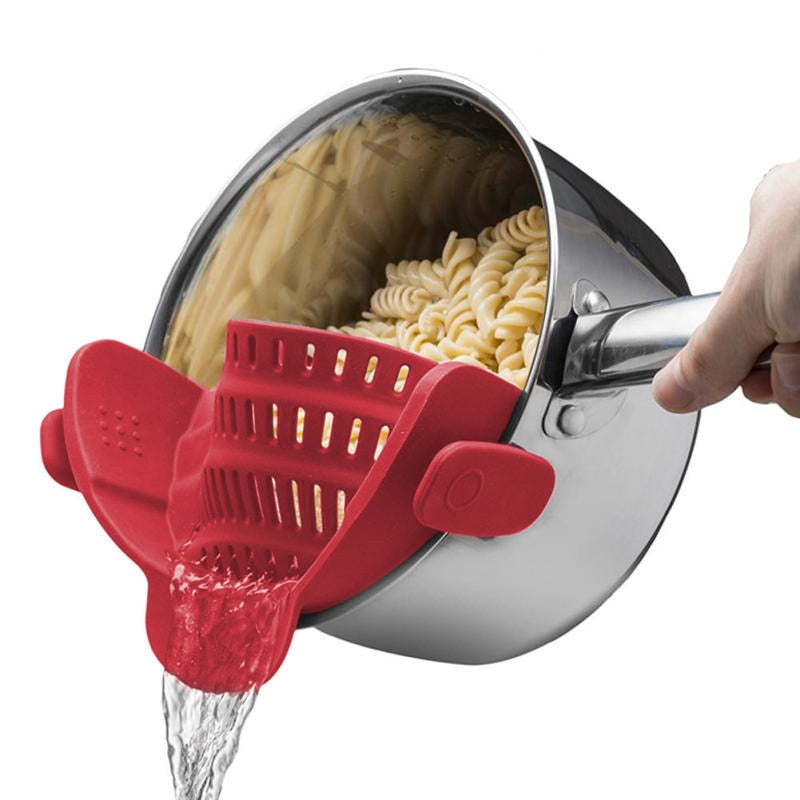 Silicone Kitchen Strainer Clip Pan Drain