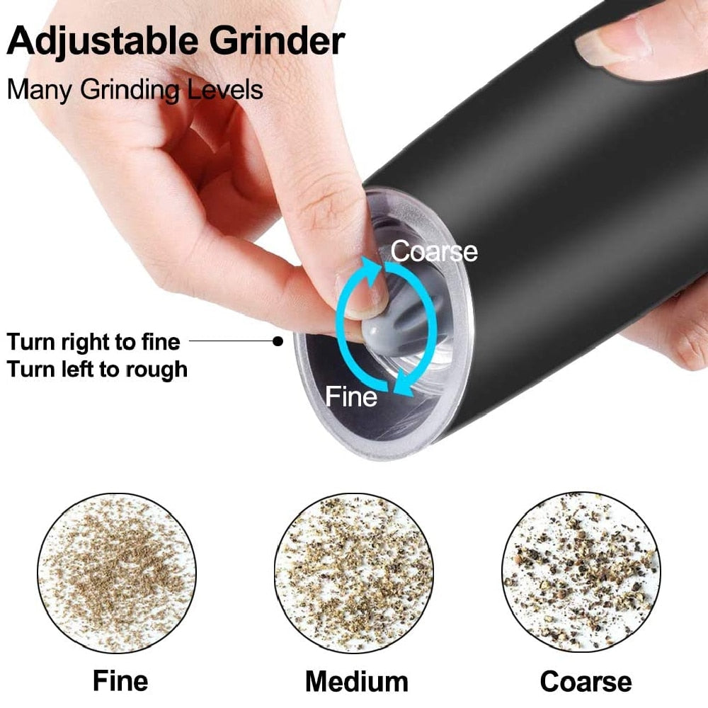 Electric Salt and Pepper Grinder Set