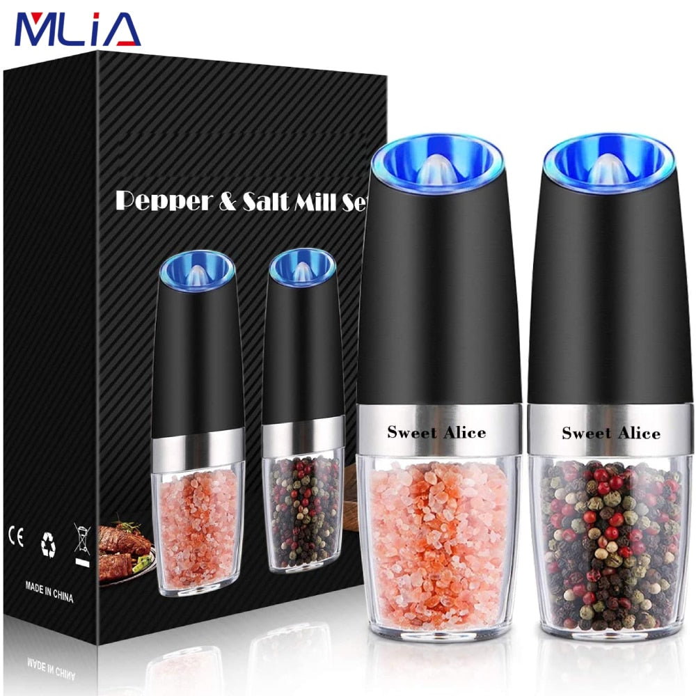 Electric Salt and Pepper Grinder Set