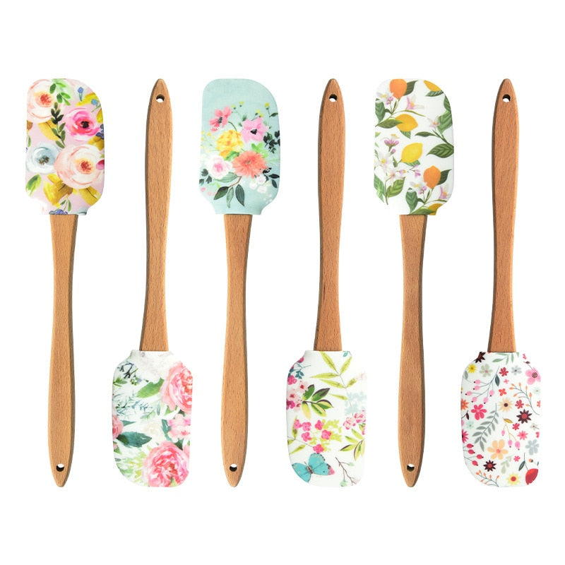 Floral Silicone Rubber Heat Spatula