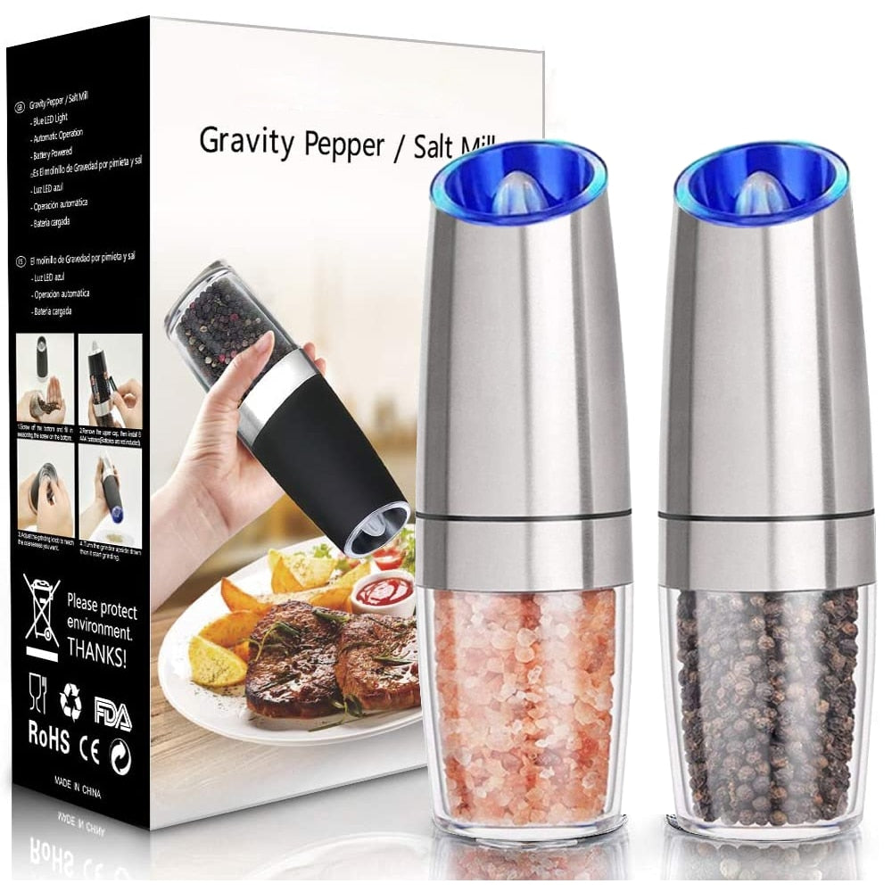 Electric Salt and Pepper Grinder Set