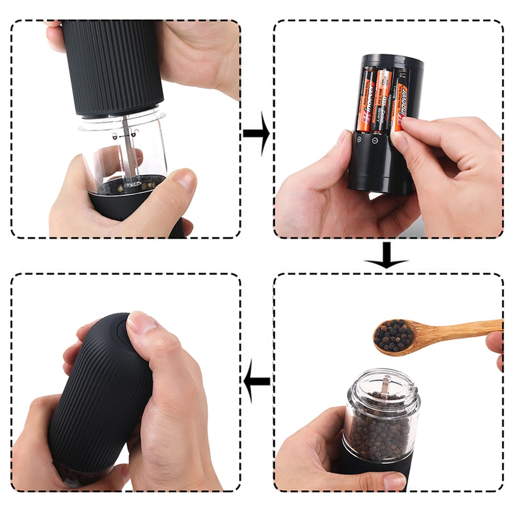 Electric Salt and Pepper Grinder with stand